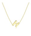 Silver Initial Letter Necklace H SPE-5548